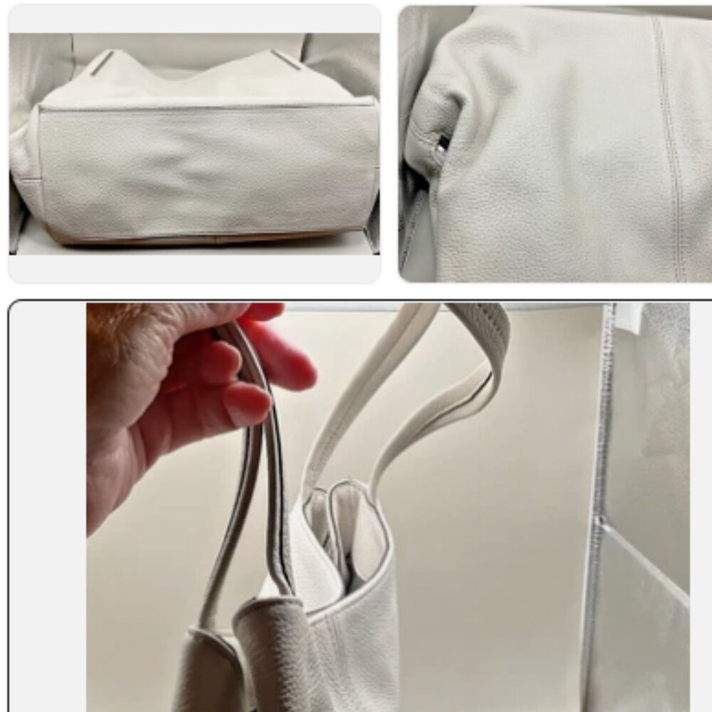 Vince Camuto Ike Tote In Light Cream Gray New Without Tags - Picture 2 of 9